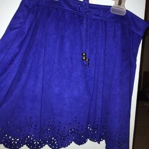 Royal blue skirt